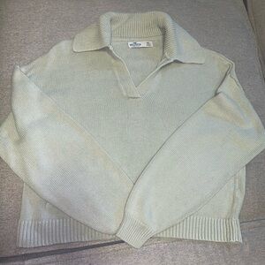 Hollister Light Green Knit Sweater